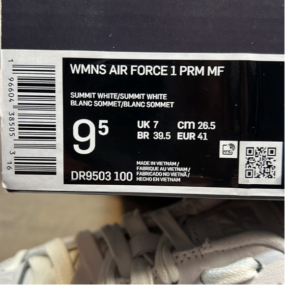 Nike Air Force 1 PRM MF Summit White - Picture 8 of 8